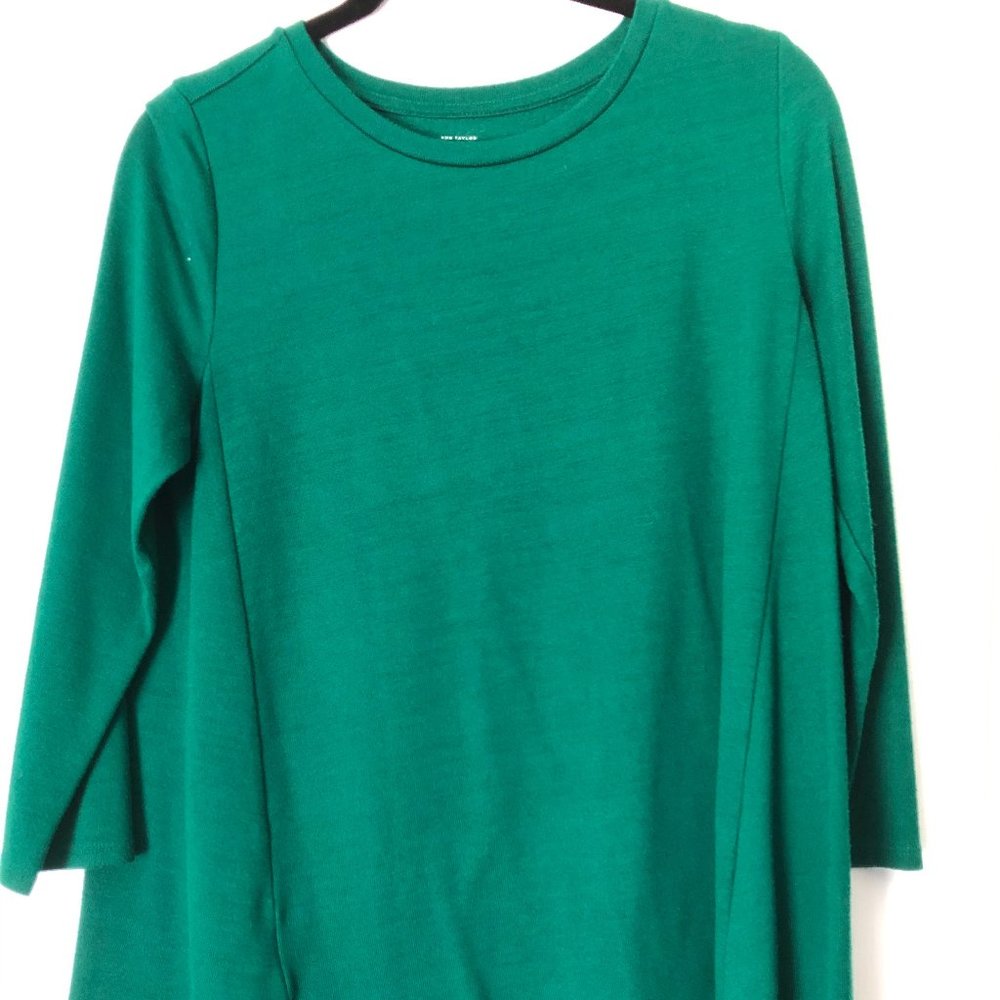 LOFT Green 3/4 Sleeve Swing Top